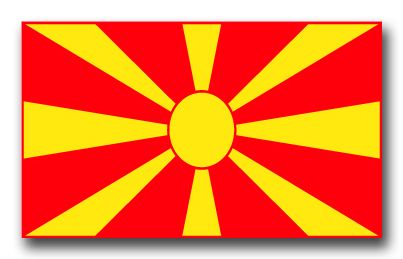Macedonia Flag Vinyl Transfer Decal