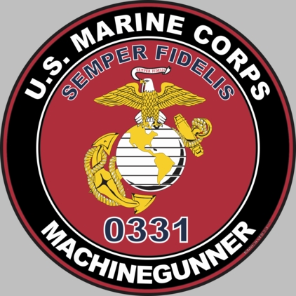 U.S.M.C. MOS 0331 Machinegunner Decal