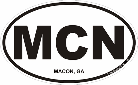 Macon Georgia Oval Decal