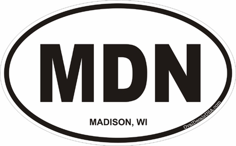Madison Wisconsin Oval Decal