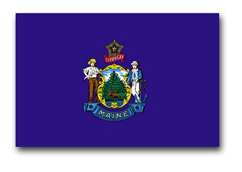 MAINE  3 x  5 NYLON  STATE  FLAG