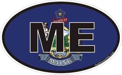 Maine Oval Decal