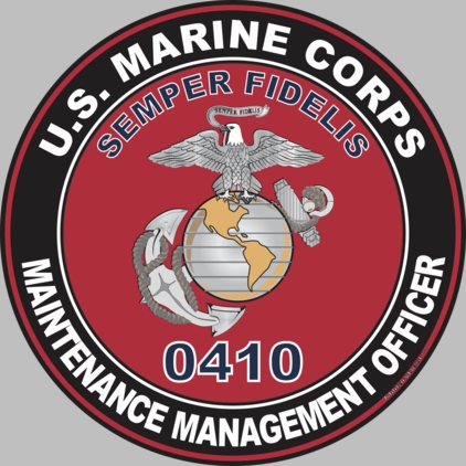 U.S.M.C. MOS 0410 Maintenance Management Officer Decal