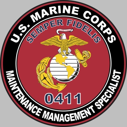 U.S.M.C. MOS 0411 Maintenance Management Specialist Decal