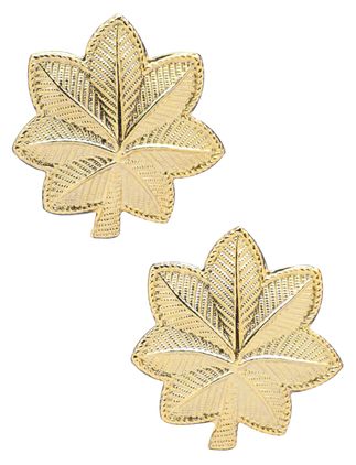 Major 22K Gold Plated Collar Rank Insignia