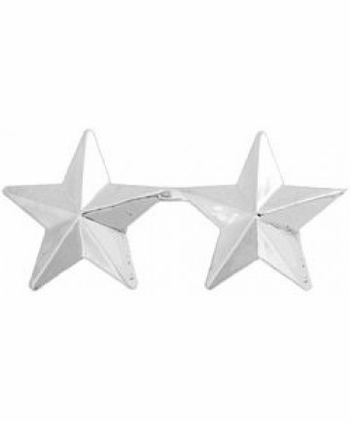 Major General Army Lapel Pin - Silver