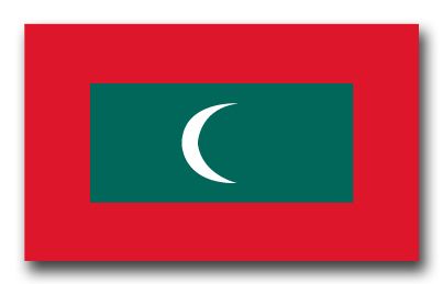 Maldives Flag Vinyl Transfer Decal