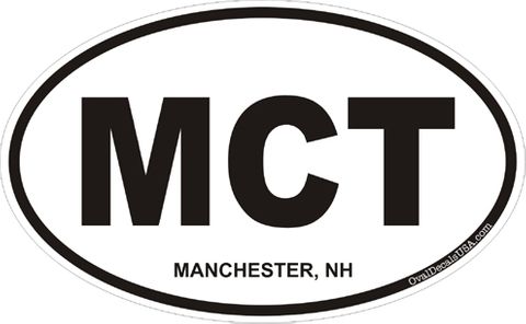 Manchester New Hampshire Oval Decal