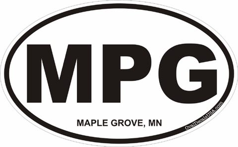 Maple Grove Minnesota Oval Decal