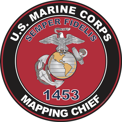 U.S.M.C. MOS 1453 Mapping Chief Decal