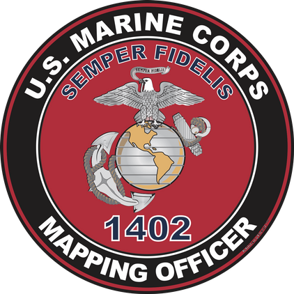 U.S.M.C. MOS 1402 Mapping Officer Decal
