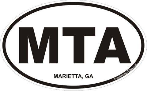 Marietta Georgia Oval Decal