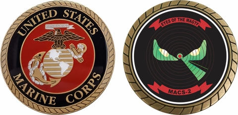 Marine Air Control Squadron 2 MACS-2 Challenge Coin
