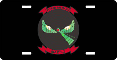 Marine Air Control Squadron 2 MACS-2 License Plate