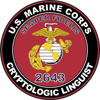 U.S.M.C. MOS 2643 Cryptologic Linguist Decal