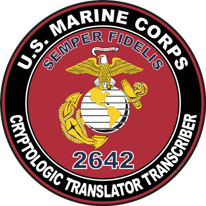 U.S.M.C. MOS 2642 Cryptologic Translator Transcriber Decal