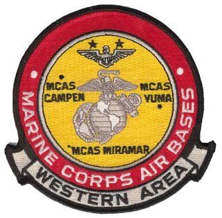 Marine Corps Air Base Western Area (Hook and Loop) 3.5 Inch Patch