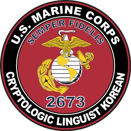 U.S.M.C. MOS 2673 Cryptologic Linguist Korean Decal