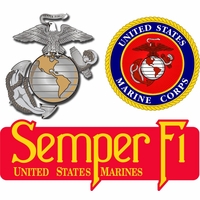 Marine Corps Decals and Bumper Stickers Thumbnail Illustration