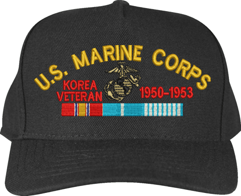 Marine Corps Korea Veteran 1950-1953 Custom Embroidered Cap Hat