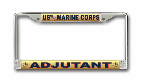 Marine Corps License Plate Frame Adjutant
