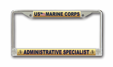 Marine Corps License Plate Frame Administrative Specialist