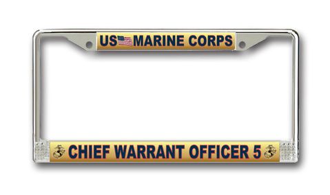 Marine Corps License Plate Frame Chief Warrant Officer 5