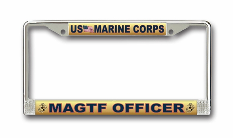 Marine Corps License Plate Frame MAGTF Officer