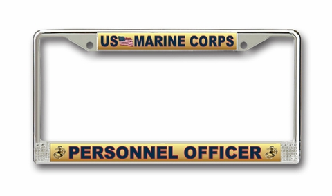 Marine Corps License Plate Frame Personnel Officer