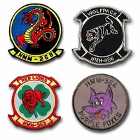 Marine Corps Medium ( HMM) and Heavy ( HMH) Helicopter Squadron Patches Thumbnail Illustration