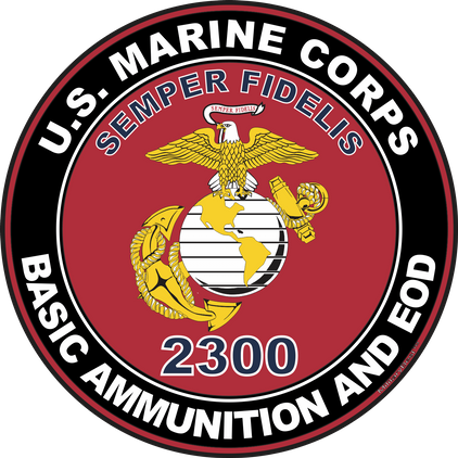 U.S.M.C. MOS 2300 Basic Ammunition and EOD Decal