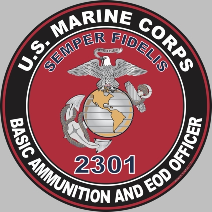 U.S.M.C. MOS 2301 Basic Ammunition and EOD Officer Decal