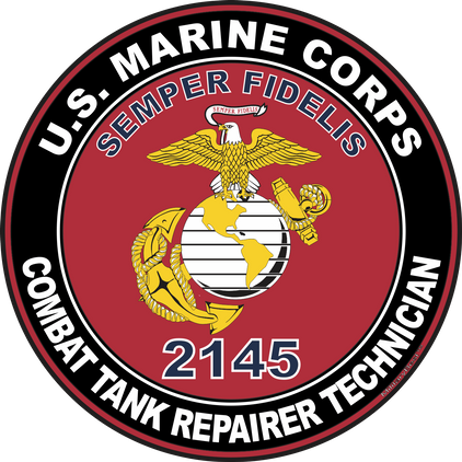 U.S.M.C. MOS 2145 Combat Tank Repairer Technician Decal