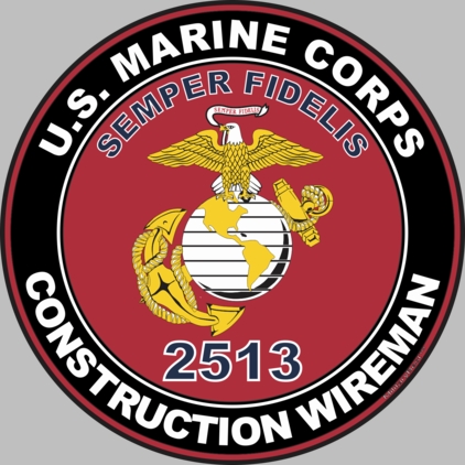 U.S.M.C. MOS 2513 Construction Wireman Decal