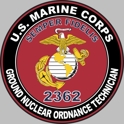 U.S.M.C. MOS 2362 Ground Nuclear Ordnance Technician Decal