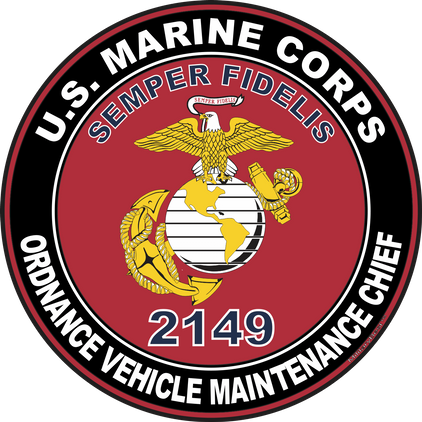 U.S.M.C. MOS 2149 Ordnance Vehicle Maintenance Chief Decal