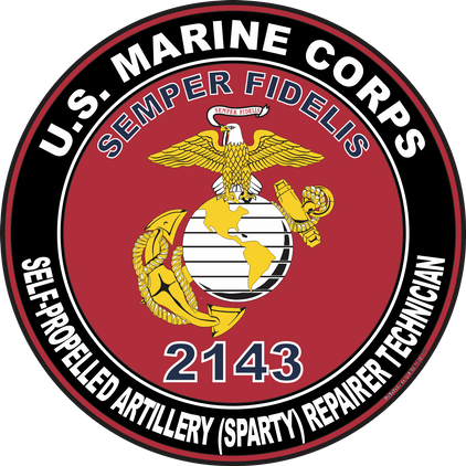 U.S.M.C. MOS 2143 Self-Propelled Artillery (SPARTY) Repairer Technician Decal