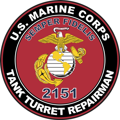 U.S.M.C. MOS 2151 Tank Turret Repairman Decal