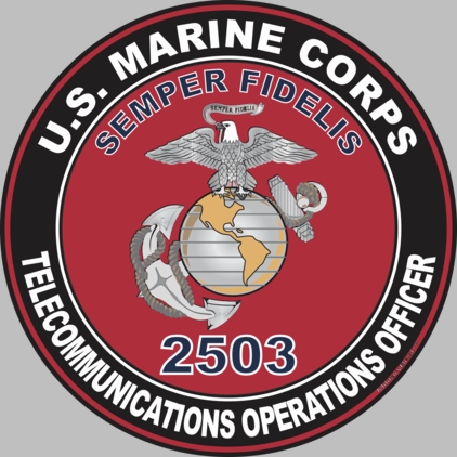 U.S.M.C. MOS 2503 Telecommunications Operations Officer Decal