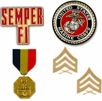 Marine Corps Pins Patches Coins and Medals Thumbnail Illustration