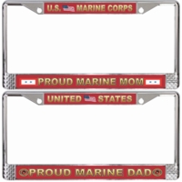 Marine Corps Proud Family License Plate Frames Thumbnail Illustration