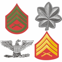 Marine Corps Rank Insigna Decals Thumbnail Illustration