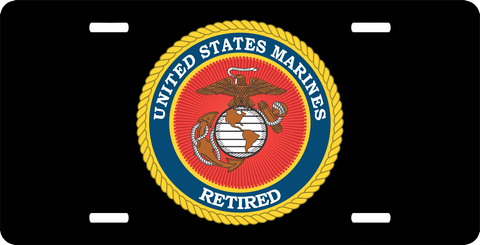 Marine Corps Retired License Plate