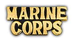 Marine Corps Script 1 1/8" Lapel / Small Hat Pin