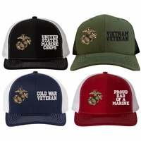 Marine Corps Split Design Embroidered Caps Thumbnail Illustration