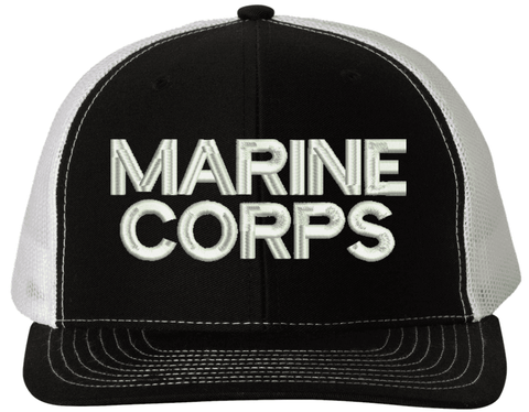 Marine Corps Text Only USA Mesh-Back Cap