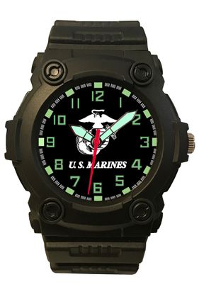 Marine Corps USMC Rubber Strap Watch