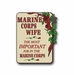 Marine Corps Wife Vinyl Transfer Decal