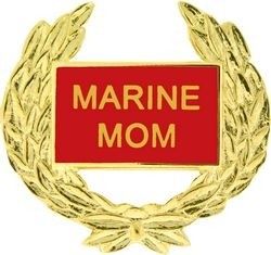 Marine Mom Wreath Lapel Pin