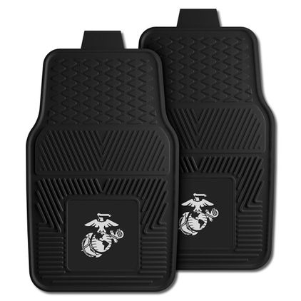 U.S. Marines 2-pc Vinyl Car Mat Set (17"x27")